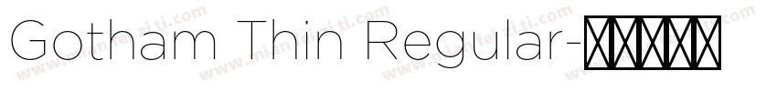 Gotham Thin Regular字体转换